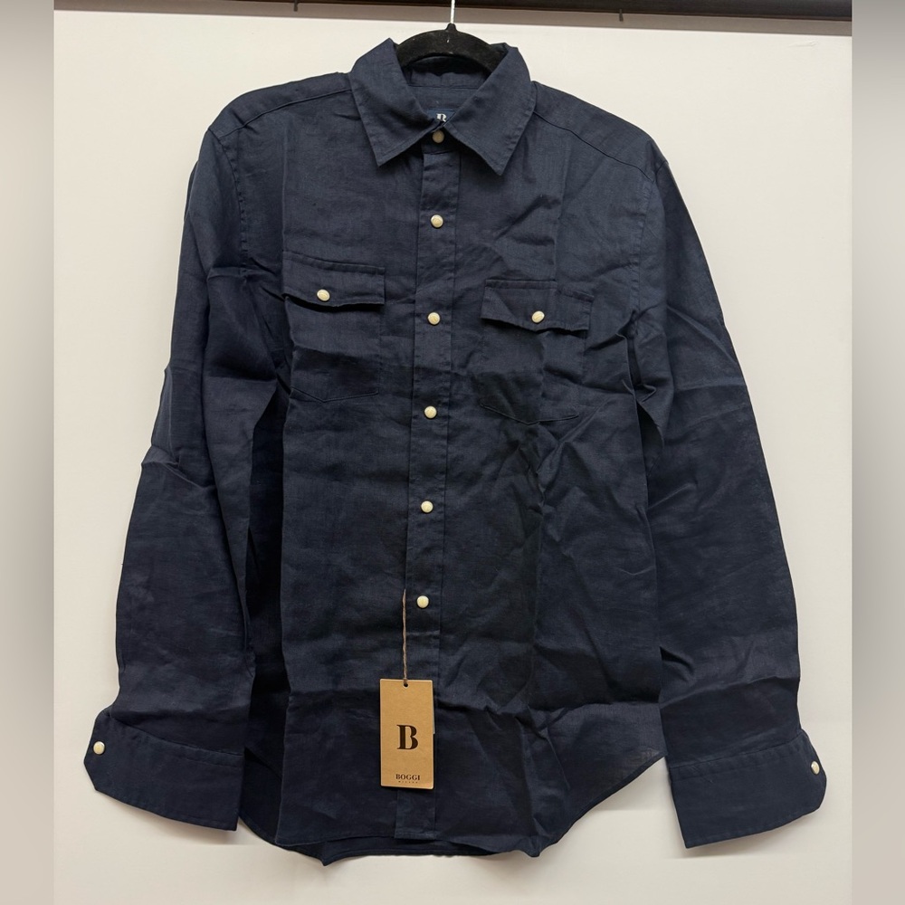 Boggi Milano French Linen Button-Up NWT